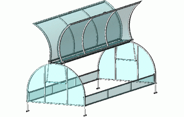 Схема установки крыльев из поликарбоната