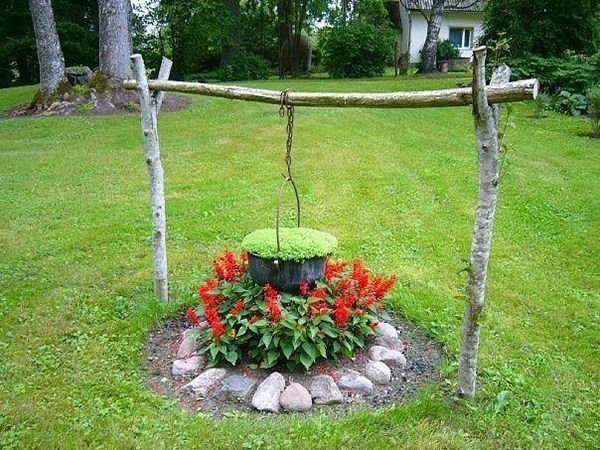 Сад можно украсить самодельными поделками
